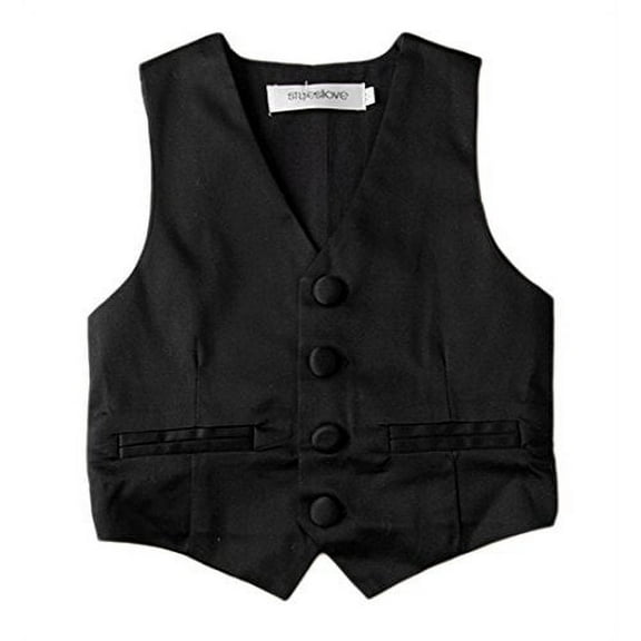 Stylesilove Baby Kids Boy Classic Gentlemen Tuxedo Vest (2-3 Years)
