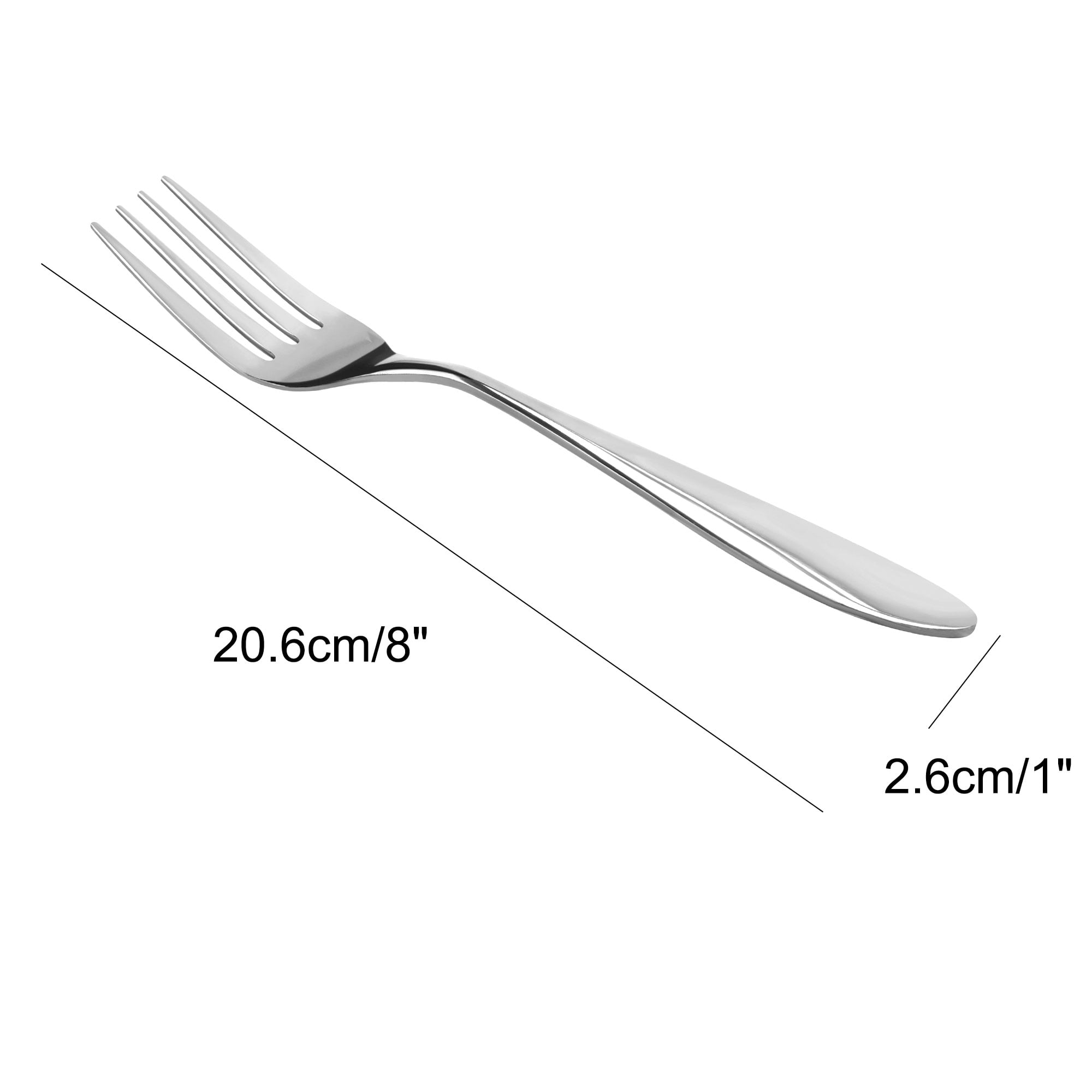 Unique Bargains Dinner Forks Set of 12 Stainless Steel Forks 8 Inches Length