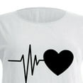 thumbnail image 5 of ClodeEU Fashion Women Casual O- Neck Love Print Plus Size Pocket Dress White 4(S), 5 of 5