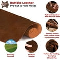 thumbnail image 3 of European Leather Work Buffalo Hide 8-10 oz. 3-4mm  Pre-Cut Size: 2 PCS 8"x8"  Antinque Mahogany Color - Full Grain Leather for Tooling, Stamping, Molding, Engraving, 3 of 9