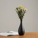 thumbnail image 4 of EeaseMX Jarrón de cerámica negro Simplicity, 1 pieza, simulación de flores secas, contenedor para flores, adorno artesanal para el hogar., 4 of 8