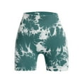 thumbnail image 4 of Women's High Waisted Stretchy Casual Summer Shorts Abdominal Retraction Yoga Seamless Tie Dye Sports Leggings for Beach Vacation Trendy 2025 S-XL, 4 of 7