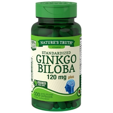 3 Pack - Nature's Truth tandardized Extract Ginkgo Biloba Plus Dietary Supplement, 100 ea