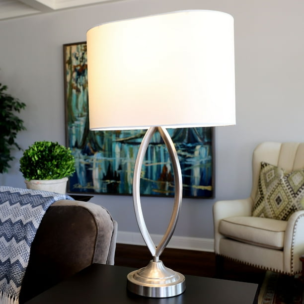 Brushed Steel Table Lamp - Walmart.com - Walmart.com