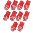 thumbnail image 1 of 10pcs LED rojo T10W5W 152158Lado Cuña Bombillas Lámpara de luz para el coche, 1 of 1