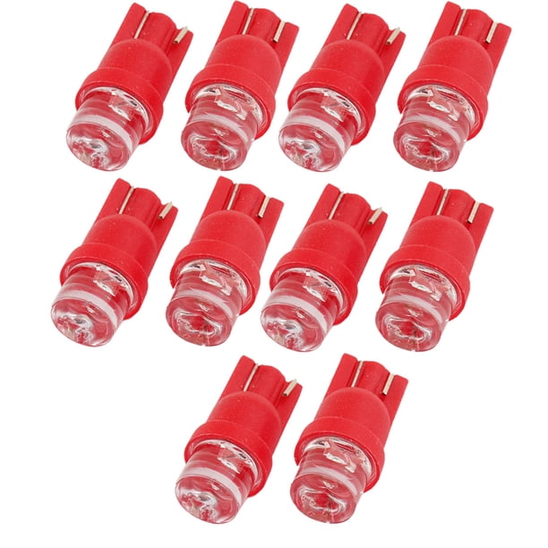 10pcs LED rojo T10W5W 152158Lado Cuña Bombillas Lámpara de luz para el coche