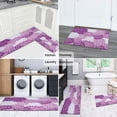 thumbnail image 6 of 2 Piece Purple Flowers Dalia Rug Kitchen Rug Set, Decor Kitchen Rugs, Absorbent Non-Slip Washable Floor Mats, Home Indoor Runner Rugs 17"x47"+17"x30", 6 of 7