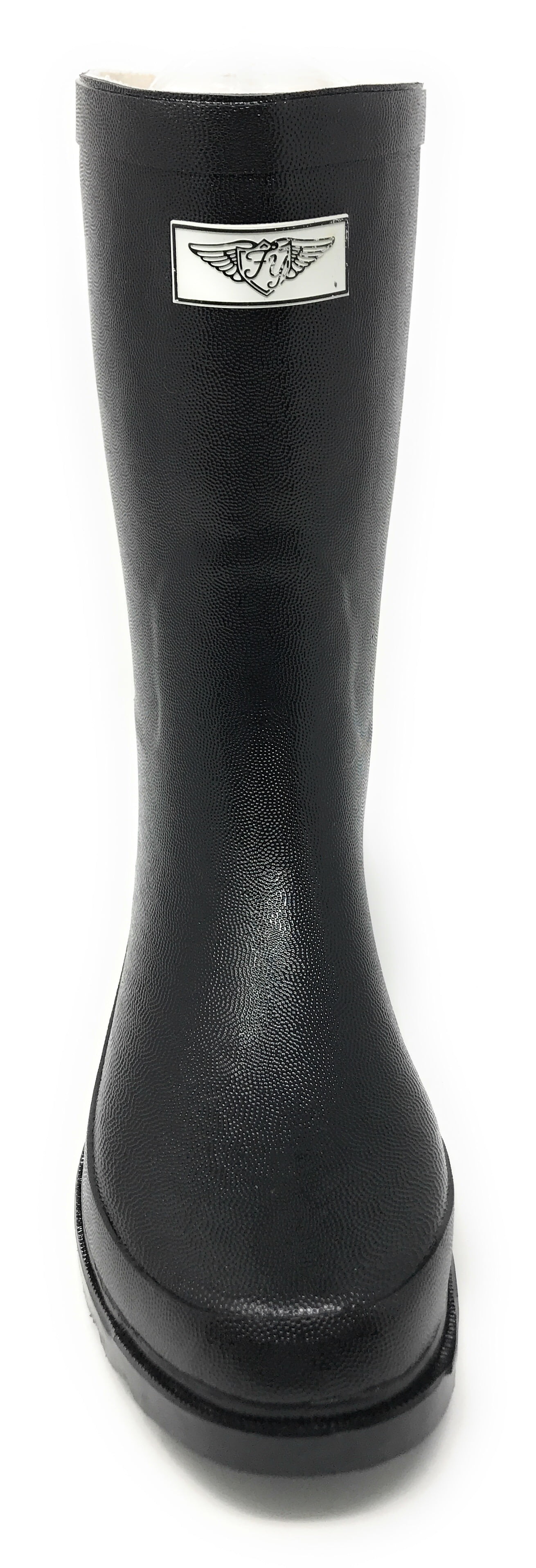 Forver Young Women's Solid Color With Back Mock Zipper Rain Boots