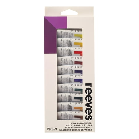 Reeves Water Mixable Oil Color Sets, 12-Colors