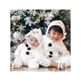thumbnail image 2 of Sunisery Toddler Baby Boy Girl Christmas Romper Fleece Hoodie Snowman Jumpsuit Bodysuit Xmas Costumes Cosplay Clothes, 2 of 6