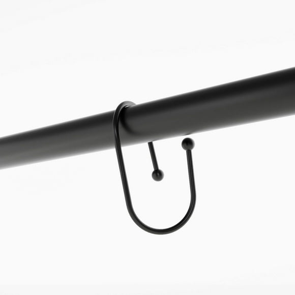 Mainstays Decorative Curl Shower Curtain Hooks, Black