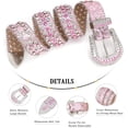 thumbnail image 2 of XIATIAN Men Women Rhinestone belt Western Cowgirl Cowboy Vintage Bling Crystal Diamond Studded Leather Belt for Jean Pants, 2 of 2