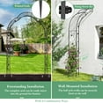 thumbnail image 4 of Gymax 99'' Tall Garden Arch Arbor Trellis w/6 Combination Ways & 2 Installation Methods, 4 of 7
