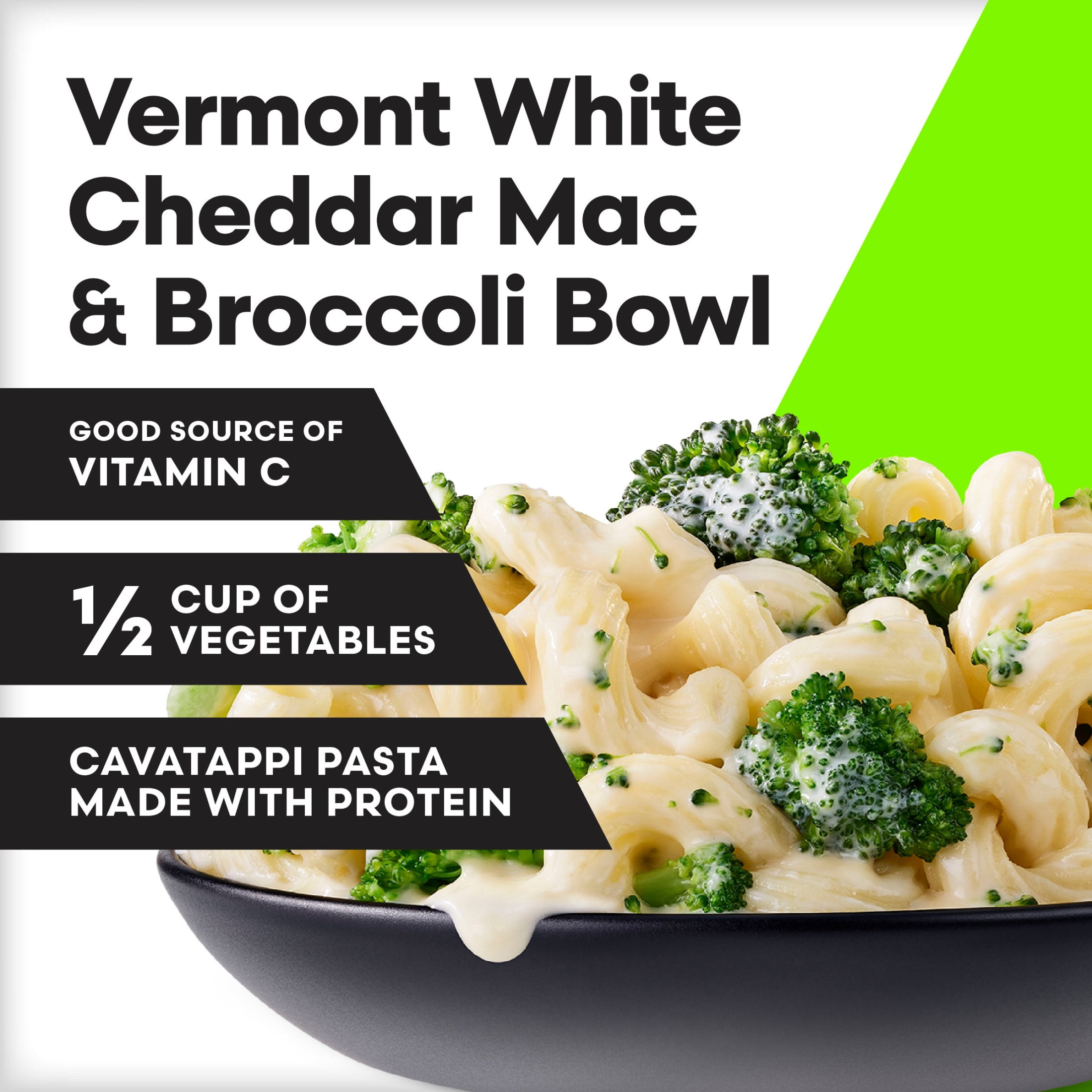 Vital Pursuit White Cheddar Mac & Cheese Broccoli Bowl, High Protein GLP-1 Friendly Frozen Meal, Protein Pasta, 9.5 oz (Frozen)