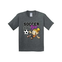 Inktastic Soccer Girl Youth T-Shirt
