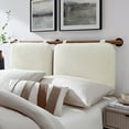 thumbnail image 5 of Anela Queen Headboard in Cream Walnut, 5 of 8