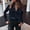 Velvet tops-Navy, variant on Homenesgenics Velvet Tops for Women Women's Ladies Solid Button Collar Tops Loose Tops Casual T-Shirts Long Sleeve Blouse/Blue L