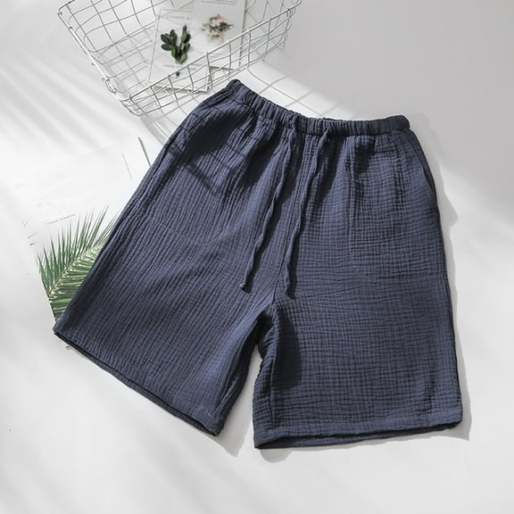 Floenr Mens Shorts,Fashion Men's Casual Solid Color Spring And Summer Comfortable Pajama Shorts
