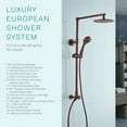 thumbnail image 5 of Fennocasa Polaris 3 Rain Shower System, 8” Rainfall Shower Head and Handheld Shower Combo, includes 3-Setting Handheld Spray,60” Hose (1.8 GPM Oil Rubbed Bronze), 5 of 8