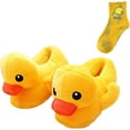thumbnail image 1 of Duck Slippers For Women, Duck Slippers That Quack When You Walk, Rubber Duck Slippers, Cartoon Slippers, Winter Slippers, 1 of 5