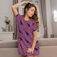 thumbnail image 3 of Gaeub Leopard Print Print Women's Short-Sleeved Nightdress,Loose Comfy Pajama Sleepwear,Summer Night-dresses for Women, 3 of 6