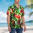 thumbnail image 5 of Vegetable Salad Hawaiian Shirts For Men, Summer Short-Sleeve Relaxed-Fit Button-Down Shirts X-Large, 5 of 9