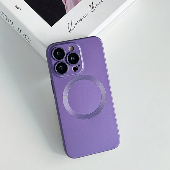 Allytech for iPhone 13 Pro Magnetic Case Compatible with Magsafe, Soft Silicone TPU Bumper Cover Slim Fit Thin Shockproof Anti-Yellow Protective Case for Apple iPhone 13 Pro 6.1" 2021, Purple