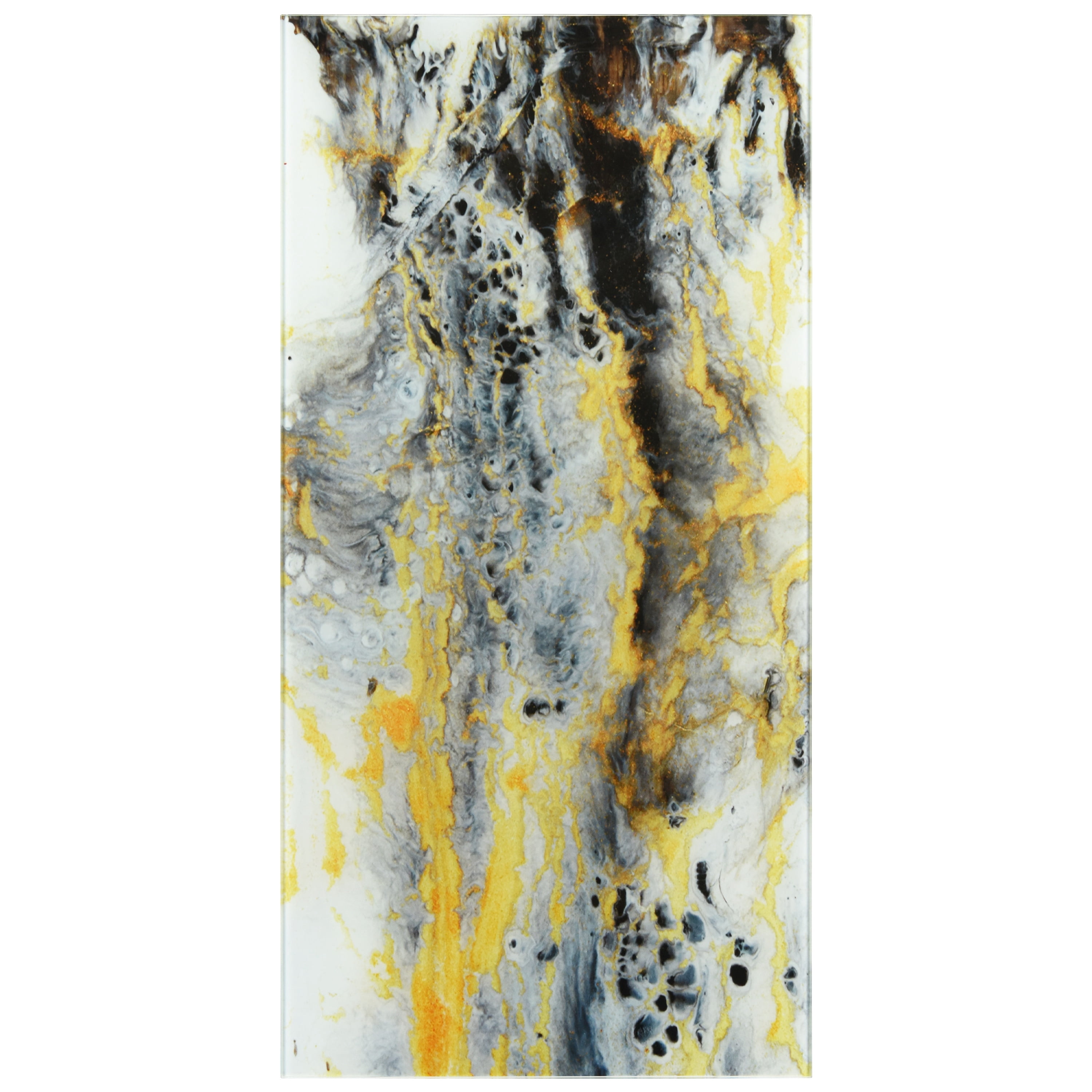 "Granite I B" Frameless Free Floating Reverse Printed Tempered Art Glass Wall Art