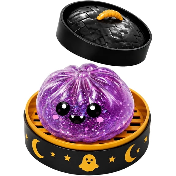 Halloween Spooky Ghost Dumpling, Dumplings Squish with Steamer Stress Balls Stress Relief Fidget Sensory for Holiday & Birthday Gifts