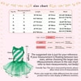 thumbnail image 7 of DPOIS Kids Girls Christmas Candy Cane Costume Shiny Striped Leotard Ballet Tutu Dress Green 4, 7 of 7