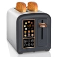 thumbnail image 1 of Tostadora SEEDEEM de 2 rebanadas, tostadora de acero inoxidable con pantalla LCD y botones táctiles, velocidad de calentamiento 50 % más rápida, 6 selecciones de pan, 7 ajustes de sombra, ranura de 1,, 1 of 5