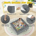 thumbnail image 5 of Kids Couch Sofa 12PCS, Convertible Toddler Couch, Modular Kids Play Couch, Floor Sectional Couch, Kids Buildable Couch for Playing, Reading, Sleeping, DIY Creativing Playroom Furniture, Grey, 5 of 9
