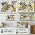 thumbnail image 4 of Designart Abstract Oversized framed wall art decor, Abstract framed wall art Print, Beyond the Framed Canvas in Yellow and Grey I , Yellow Modern black framed wall art, 40x30 inches black frame, 4 of 5