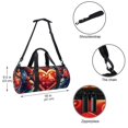 thumbnail image 5 of Hearts Battle Sports Bag with Travel Tote, Soccer Bag, and Gym Bag Options. Size 17.7 Inches, Interior Zipper Pocket, Large Capacity., 5 of 6