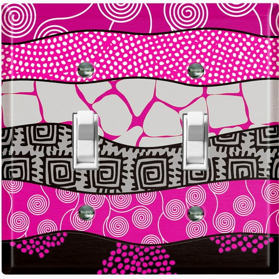 Metal Light Switch Plate Cover Colorful Safari African Tribal Art Pattern SFR033