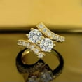 thumbnail image 6 of K-KED Luxury 925 Silver Filled Ring Cubic Zirconia Women Wedding Delicate Jewelry Size 6-10-7-Gold, 6 of 6