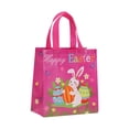 thumbnail image 2 of Shiogb Happy Easter Bunny Bags with Handles, Disposable Non Woven Bags for Easter Candy and Packaging, Party Favor Gift Bags, D (10Pc Holiday Printed Non-Woven Gift Bag), 2 of 4