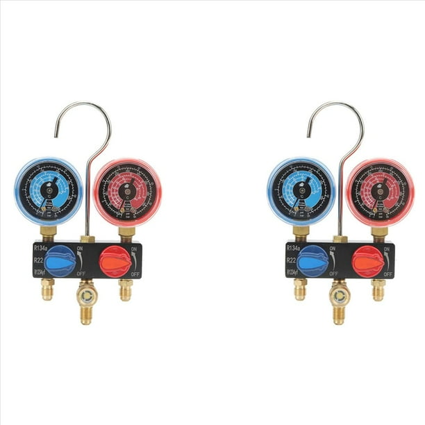 2X -M01 Medidor de Colector de Diagnóstico de Refrigerante G1/4 Condición Manómetro Manómetro Herramientas de Refrigeración para R22/R1234Yf