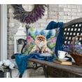 thumbnail image 4 of Pomeranian Spring Path Throw Pillow 18 in x 18 in, 4 of 5