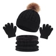 thumbnail image 1 of Gorro para niños, bufanda, guantes, tres piezas, gorro para bebé de otoño e invierno, 1 of 5