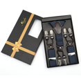 thumbnail image 1 of Blue Lines Dual Clip On Elastic suspenders for Men - Adjustable Y Straps For Work Pants, 1 of 1