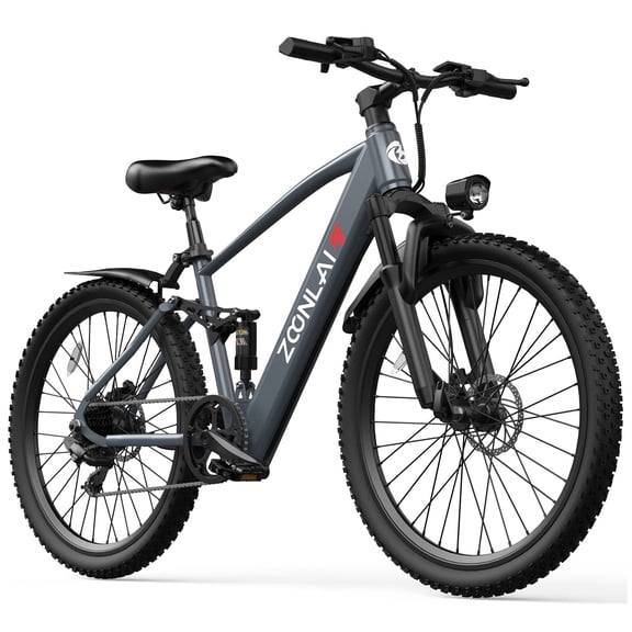 Zoonlai 26" Electric Bike for Adults, 500W Motor, 36V 13Ah, 40 Miles Range, Rear Suspension, UL2849