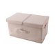 thumbnail image 1 of Laklulu Cajas de almacenamiento con tapas y asas, contenedores de almacenamiento plegables de lino, organizador, cestas, cubo con divisor extraíble para el hogar, dormitorio, armario, oficina, 1 of 6