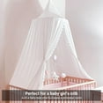thumbnail image 4 of Kids Baby Bed Canopy Mosquito Net Princess Bedcover Lace Bed Curtain Bedding Dome Cribs Room Decor,White Unisex, 4 of 12