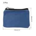 thumbnail image 2 of Uxcell Coin Purse Pouch Change Purses Small Organizer Bags 3.15" x 5.12", Dark Blue 3 pack, 2 of 5