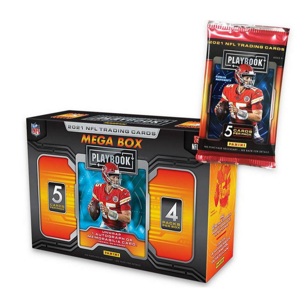 2021 Panini NFL Playbook Football Trading Card Mega Box