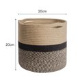 thumbnail image 2 of Cotton Rope Basket Storage Basket Flower Pot Round Office Living Room Clothes Jewelry Boxes Home Storage Box, 2 of 6
