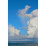 Peel-n-Stick Poster of Iriomote Sky Blue Rainbow Cloud White Sea Poster 24x16 Adhesive Sticker Poster Print