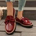 thumbnail image 7 of Bkhluea Women Patent Bow Chunky Platform Loafers Slip On Comfortable Footwear For Office Work Daily Casual Outdoor Activities, 7 of 7