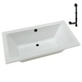 thumbnail image 5 of Streamline N-4140-715-BL 66 in. x 34 in. Acrylic Soaking Drop-In Bathtub in Glossy White, With External Drain in Matte Black, 5 of 12